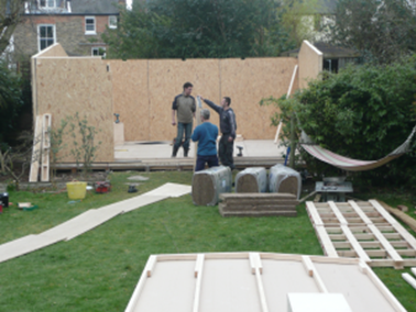 Large Sound Proofed Garden Room Under Construction Case Study 09